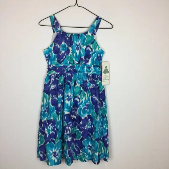 Rare Editions Little Girls Sleeveless Metallic Brocade A-Line Dress Rare Editions Little Girls Sleeveless Metallic Brocade A-Line Dress